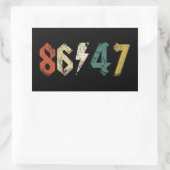 8647アンチトランプレトロヴィンテージ80sロックスタイル 長方形シール (バッグ)