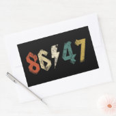 8647アンチトランプレトロヴィンテージ80sロックスタイル 長方形シール (封筒)