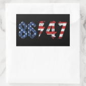 8647アンチトランプレトロヴィンテージ80sロックスタイル 長方形シール (バッグ)