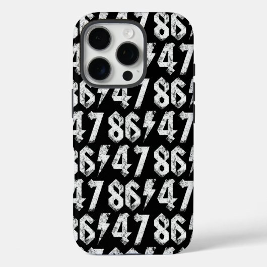 8647アンチトランプレトロヴィンテージ80sロックスタイル Case-Mate iPhoneケース (裏面)