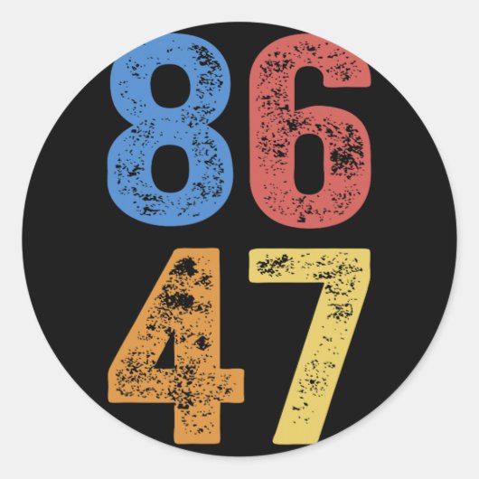 8647アンチトランプ微妙なレジストの抗議 ラウンドシール (正面)