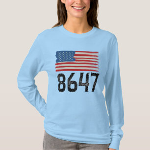 8647アンチトランプ米州旗の政治声明 Tシャツ