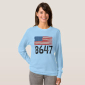 8647アンチトランプ米州旗の政治声明 Tシャツ (正面フル)