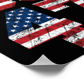 8647アンチトランプ86 47レトロアンチトランプ米国国旗のpre ポスター (角)