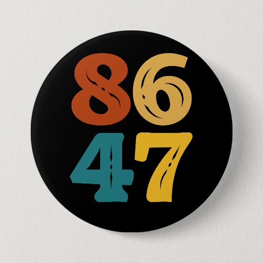 8647アンチトランプ 缶バッジ (正面)