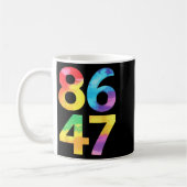8647フおもしろいァンに自由主義の耐える コーヒーマグカップ (左)