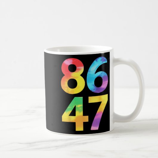 8647フおもしろいァンに自由主義の耐える コーヒーマグカップ (右)