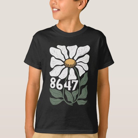 8647レジスト微妙なデイジーフローラFoxtrot Delta Tang Tシャツ (正面)