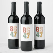 8647レトロ86 47 ワインラベル (ボトル)