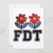 8647微妙なアンチトランプアンチMAGA 86 47フローラボー インビテーションポストカード (正面/裏面)