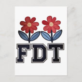 8647微妙なアンチトランプアンチMAGA 86 47フローラボー シーズンポストカード (正面)