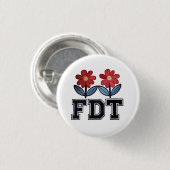 8647微妙なアンチトランプアンチMAGA 86 47フローラボー 缶バッジ (正面&裏面)