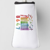 8647微妙なアンチトランプアンチMAGA 86 47フローラLGBT ゴルフヘッドカバー (回転90)