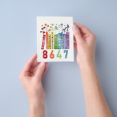 8647微妙なアンチトランプアンチMAGA 86 47フローラLGBT チラシ (手)