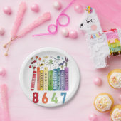 8647微妙なアンチトランプアンチMAGA 86 47フローラLGBT ペーパープレート (パーティー)