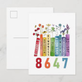 8647微妙なアンチトランプアンチMAGA 86 47フローラLGBT 案内ポストカード (正面/裏面)