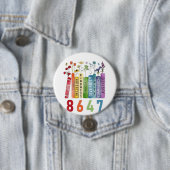 8647微妙なアンチトランプアンチMAGA 86 47フローラLGBT 缶バッジ (インサイチュ)