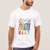 8647微妙なアンチトランプアンチMAGA 86 47フローラLGBT Tシャツ (正面)