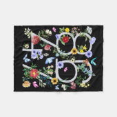 8647微妙なアンチトランプ86 47フローラボースタイル1 フリースブランケット (正面(横))