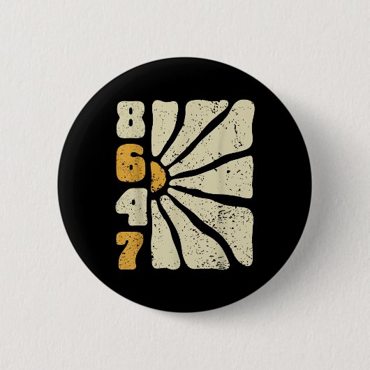 8647微妙なアンチトランプ86 47フローラボースタイル 缶バッジ (正面)