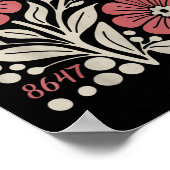 8647微妙なトランプ86 47フローラボースタイル ポスター (角)