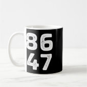 8647 -アンチトランプ – 86第47代大統領 – ヴィンタグ コーヒーマグカップ (左)