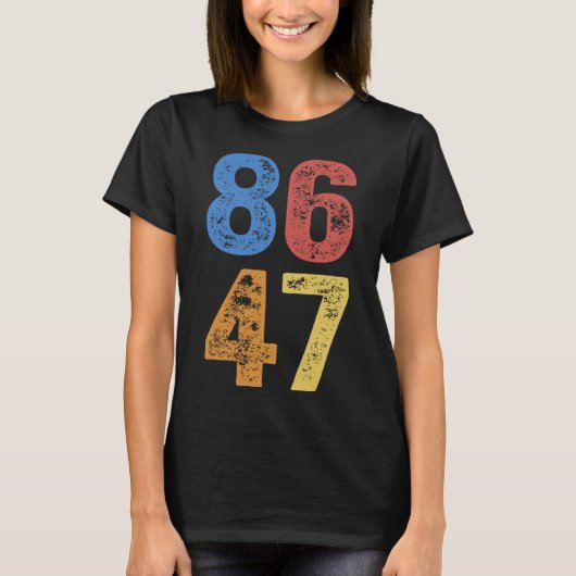 8647 トランプ氏に反対する微妙な抵抗抗議 Tシャツ (正面)