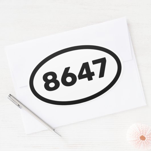 8647 楕円形シール (封筒)