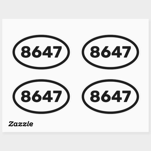 8647 楕円形シール (シート)