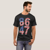 8647 86 47フラグ女性 Tシャツ (正面フル)