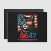 8647 86 47 面白い猫 アメリカ国旗 サングラス メンズ レディース (正面/裏面)