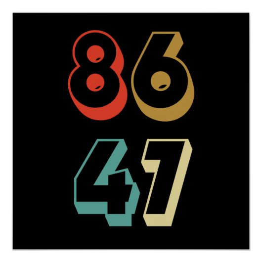 8647 Ant-Trump ポスター (正面)