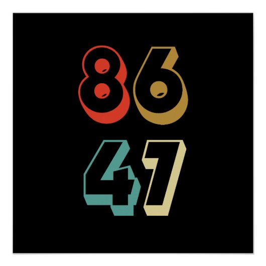 8647 Ant-Trump ポスター (正面)