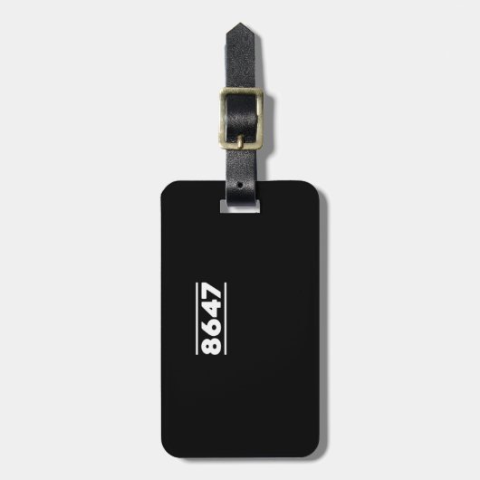 8647 - Antifascism Design Classic Design ラゲッジタグ (正面縦)