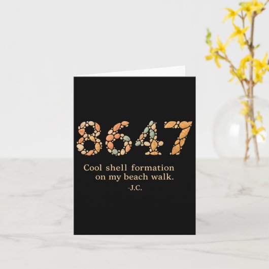 8647 Cool Shell Formation On My Beach Walk  カード (黄色い花)