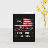 8647 Foxtrots Deltas Tangos America Flag  カード (黄色い花)