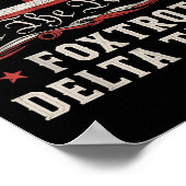 8647 Foxtrots Deltas Tangos America Flag  ポスター (角)