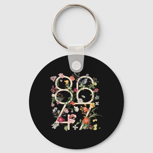 8647 Resist Subtle Floral Foxtrot Delta Tango Prot キーホルダー (正面)