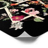 8647 Resist Subtle Floral Foxtrot Delta Tango Prot ポスター (角)