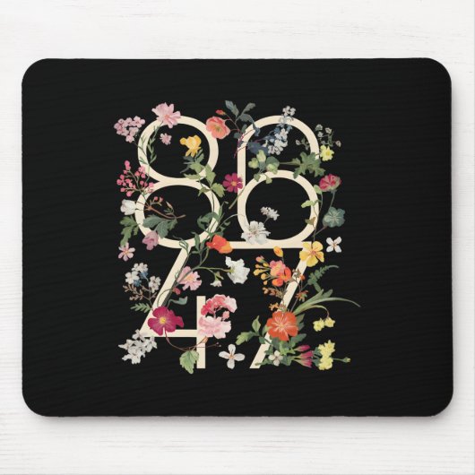 8647 Resist Subtle Floral Foxtrot Delta Tango Prot マウスパッド (正面)