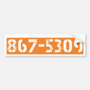 867-5309 バンパーステッカー