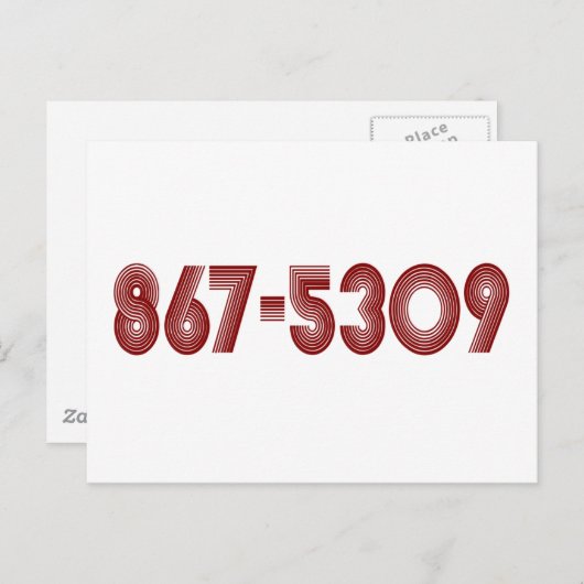 867-5309 ポストカード (正面/裏面)