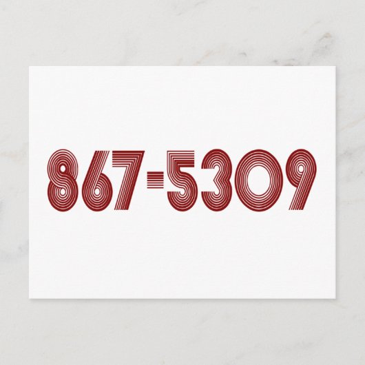 867-5309 ポストカード (正面)