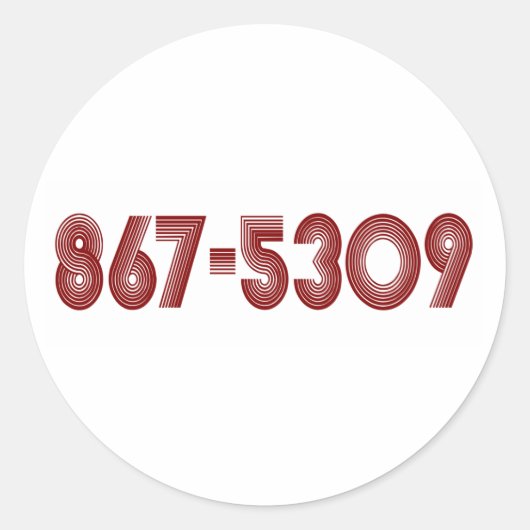 867-5309 ラウンドシール (正面)