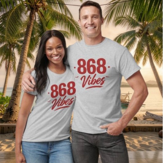 868のVIBES - 赤いテキスト Tシャツ