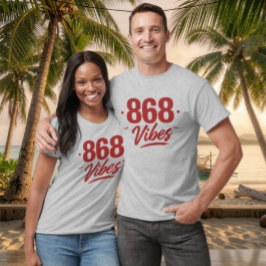 868のVIBES - 赤いテキスト Tシャツ