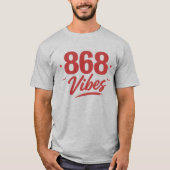 868のVIBES - 赤いテキスト Tシャツ (正面)
