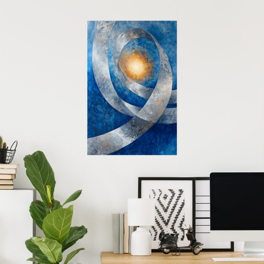 869抽象芸術 ポスター (ホームオフィス)