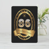 86，誕生日パーティーの女性，色エレガント 招待状 (スタンド正面)