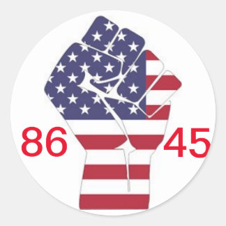 86 45および#resist ラウンドシール